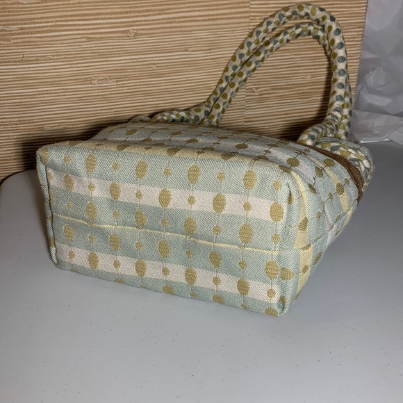 Custom Green and Blue Decorator Fabric Tote Bag/Purse - Picture 3 of 4